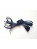 Veters glitter visgraat blauw-zilver 10mm - 120cm