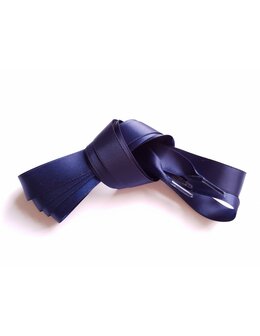 Veters satijn lint blauw 15mm