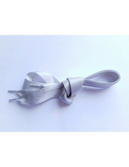 Veters satijn lint zilvergrijs 15mm