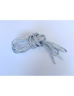 Veters glitter zilver rond