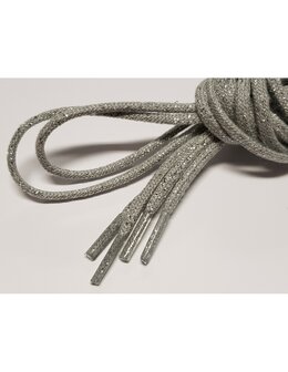 Veters glitter grijs-zilver rond