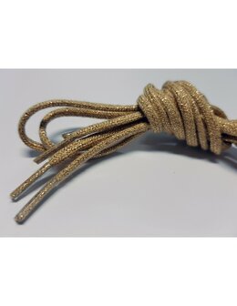 Veters glitter beige-goud rond