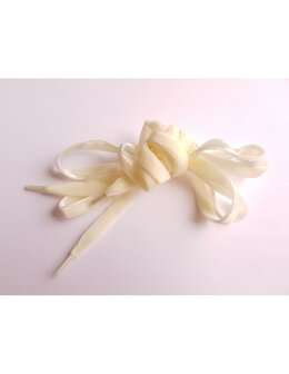 Veters dubbel fluweel creme 10mm - 120cm