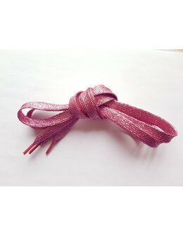 Veters glitter roze 10mm - 110cm