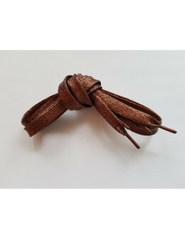Veters glitter bruin 10mm - 120cm