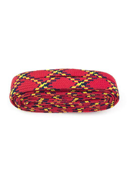 Veters Tartan rood 10mm - 180cm