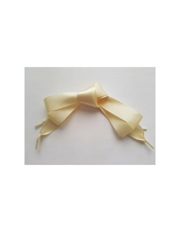 Veters satijn lint creme 25mm - 110cm
