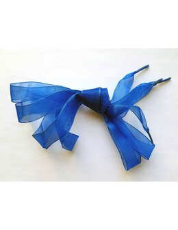 Veters organza lint blauw 20mm - 120cm