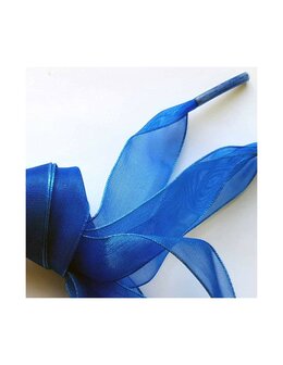 Veters organza lint blauw 20mm - 120cm