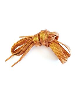 Veters glitter oranje 10mm - 110cm