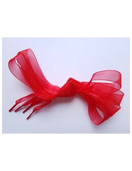 Veters organza lint rood 20mm - 120cm
