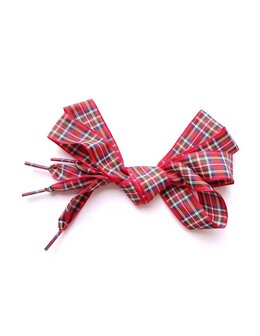 Veters lint ruit rood 25mm - 120cm