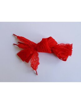 Veters kant rood 25mm - 120cm