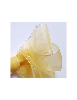 Veters organza lint geelgoud 40mm - 120cm