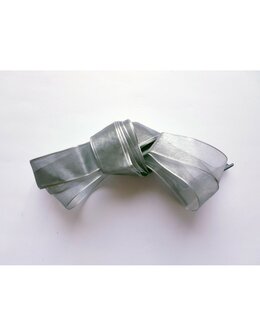 Veters organza lint zilvergrijs 25mm - 120cm