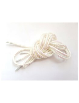 Veters glitter wit rond 110cm