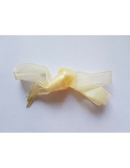 Veters organza lint creme 20mm - 120cm