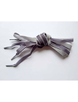 Veters fluweel grijs 10mm - 120cm