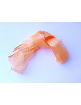 Veters organza lint oranje 25mm - 120cm