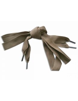 Veters katoen taupe 22mm - 120cm