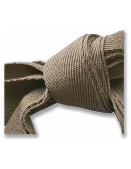 Veters katoen taupe 22mm - 120cm