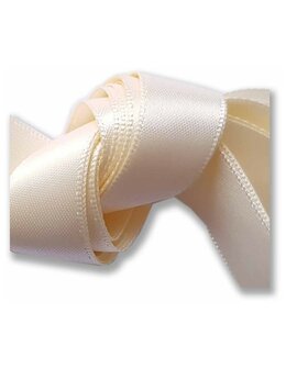 Veters satijn lint creme 15mm