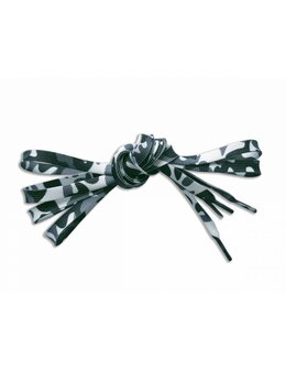 Veters camouflage zwart-wit 10mm
