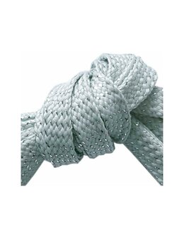 Veters glitter grijs-zilver 9mm - 110cm