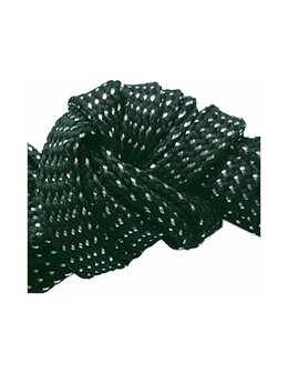 Veters glitter zwart-zilver 9mm - 110cm