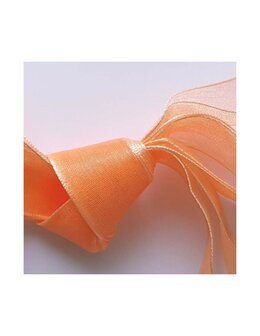 Veters organza lint oranje 20mm - 120cm