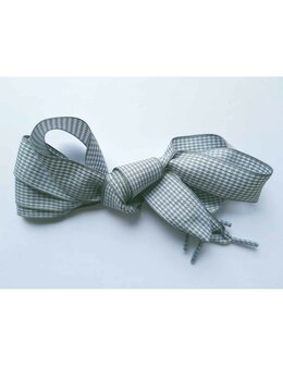 Veters ruit pied-de-poule grijs-wit 25mm - 120cm