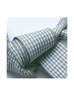 Veters ruit pied-de-poule grijs-wit 25mm - 120cm