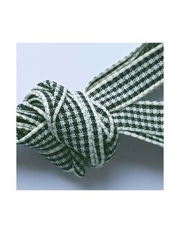 Veters ruit pied-de-poule zwart-wit 10mm - 120cm