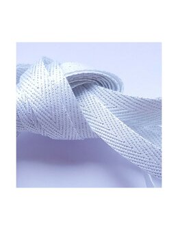 Veters glitter visgraat wit-zilver 10mm - 120cm