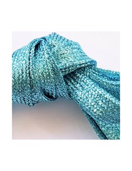 Veters glitter lichtblauw 10mm - 110cm