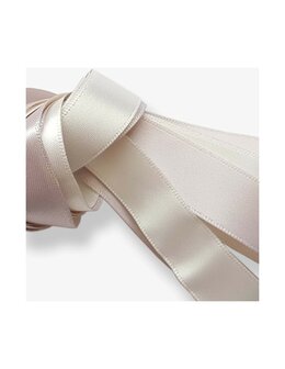 Veters satijn lint creme-lila 16mm - 120cm