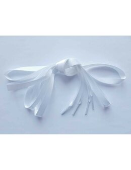 Veters satijn lint wit 10mm