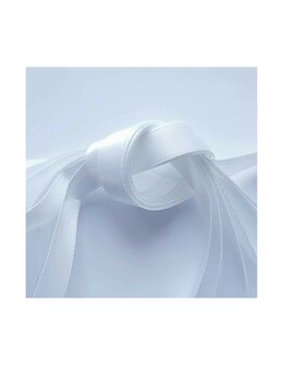 Veters satijn lint wit 10mm