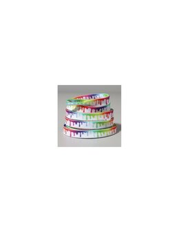 Veters schilder/verf print multicolour 8mm - 120cm