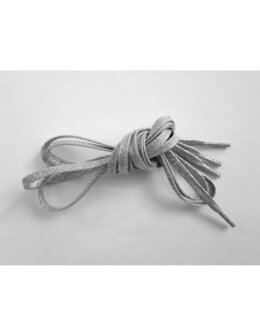 Veters glitter grijs-zilver 6mm