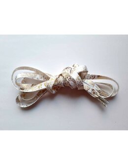 Veters paisley wit-goud 9mm