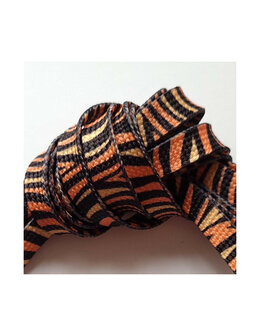 Veters tijger okergeel-zwart-oranje 8mm