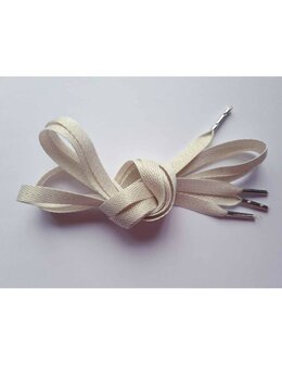 Veters glitter visgraat creme-goud 10mm - 120cm