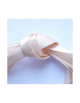 Veters satijn lint lichtroze 10mm - 120cm