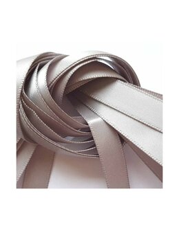 Veters satijn lint zilvergrijs 10mm - 120cm