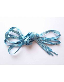 Veters blauwe print 9mm - 120cm