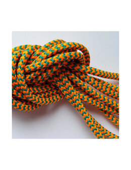 Veters oranje-jade rond 150cm