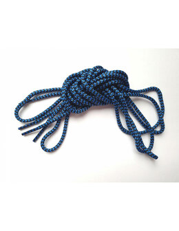 Veters blauw-zwart rond 150cm