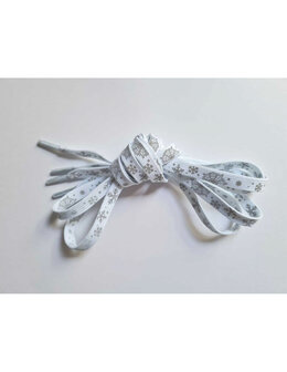 Veters wit reflecterende print 10mm - 120cm