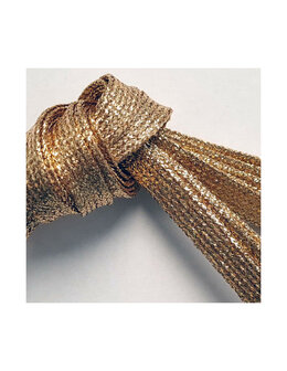 Veters glitter rose-goud 10mm - 120cm